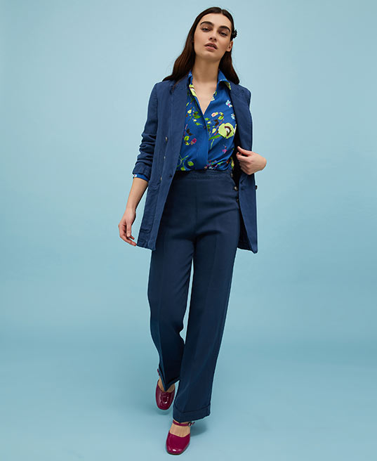 Double-breasted sailor blazer - navy blue - MAX&Co.